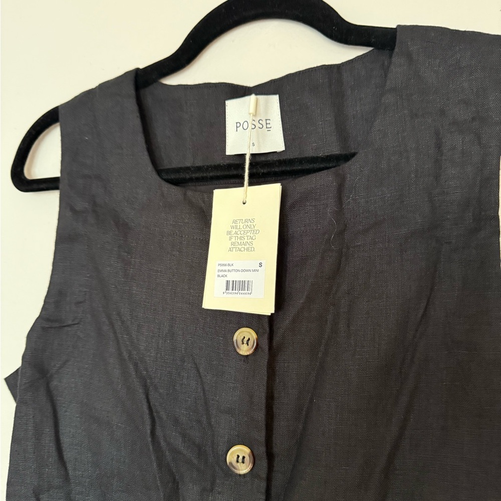 Posse black linen dress - Picture 3 of 4